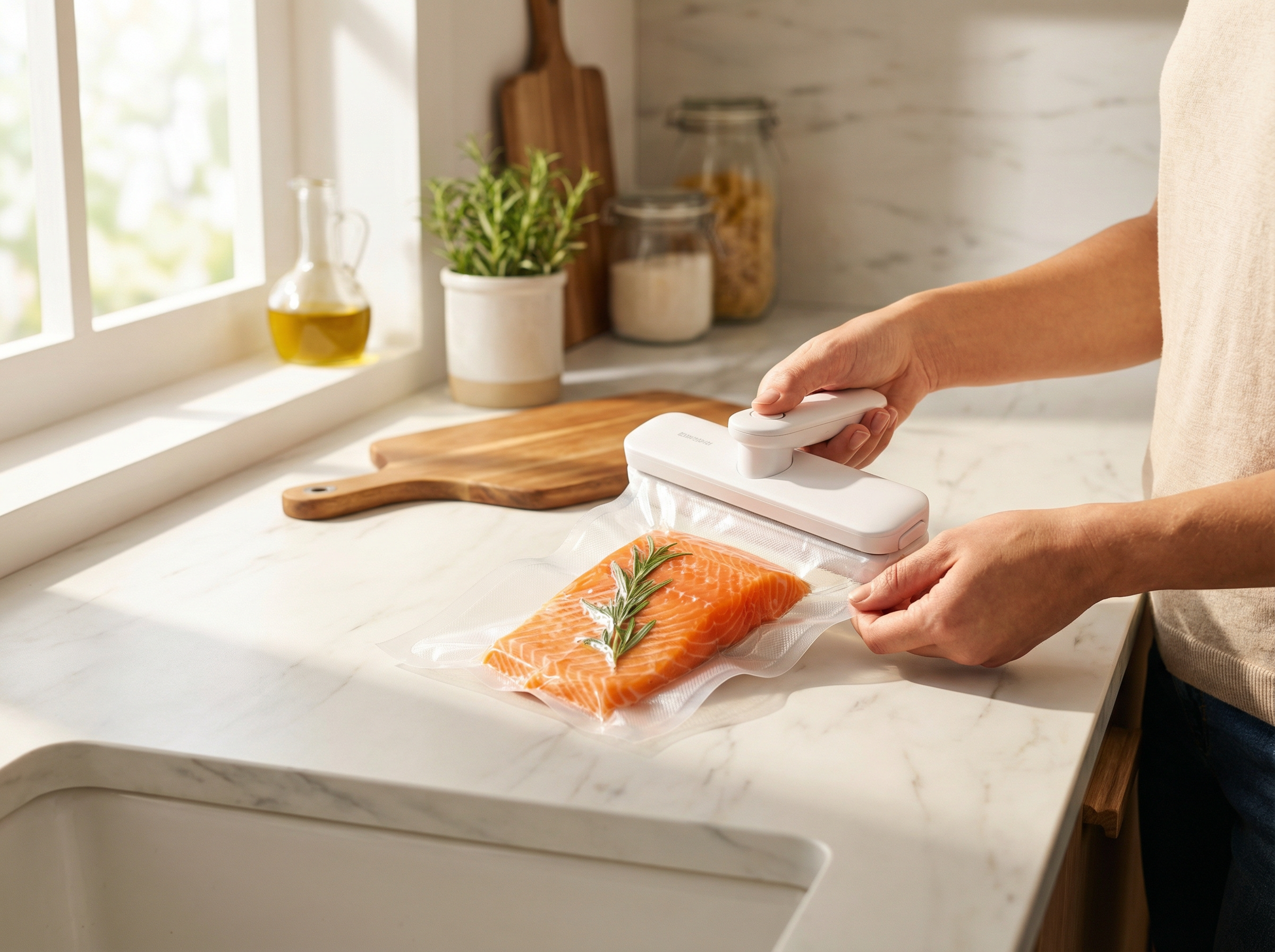 FreshSeal Pro Cordless Vacuum Sealer - Kitchen Lifestyle
